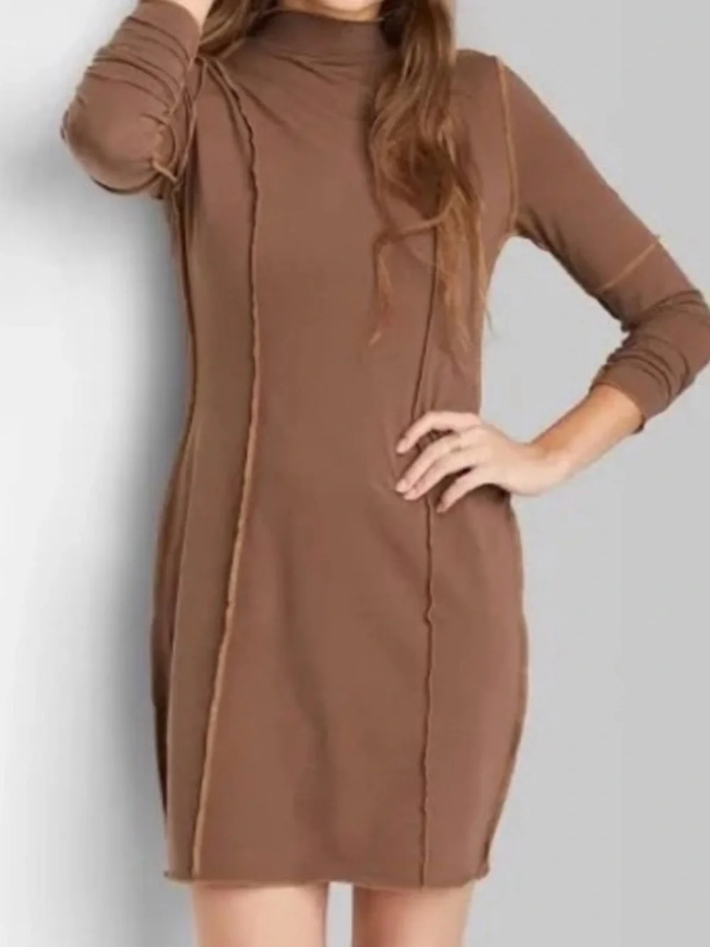 wild fable brown dress Women's Scarf Mini A-Line Dress
